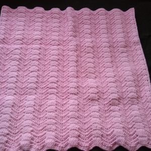 Pink Handmade tunisian crochet B…